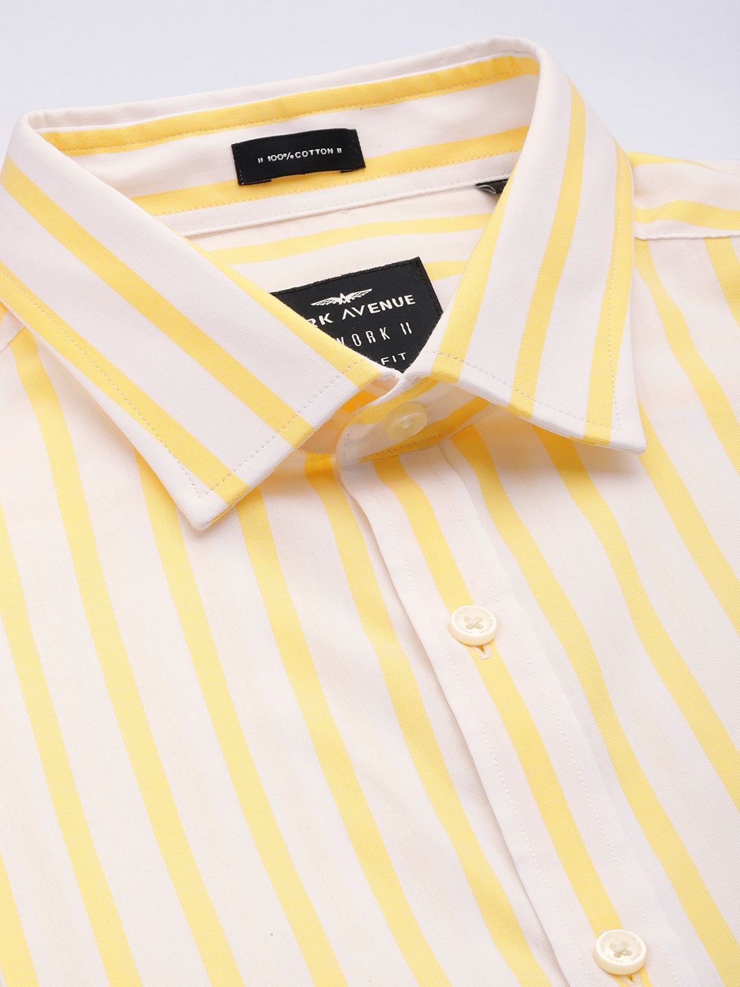 Park Avenue Pure Cotton Slim Fit Striped Formal Shirt