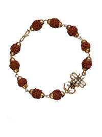 eCraftIndia Unisex Om Trishul Rudraksha Bracelet Rakhi
