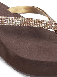 Mochi Embellished Open Toe Wedges