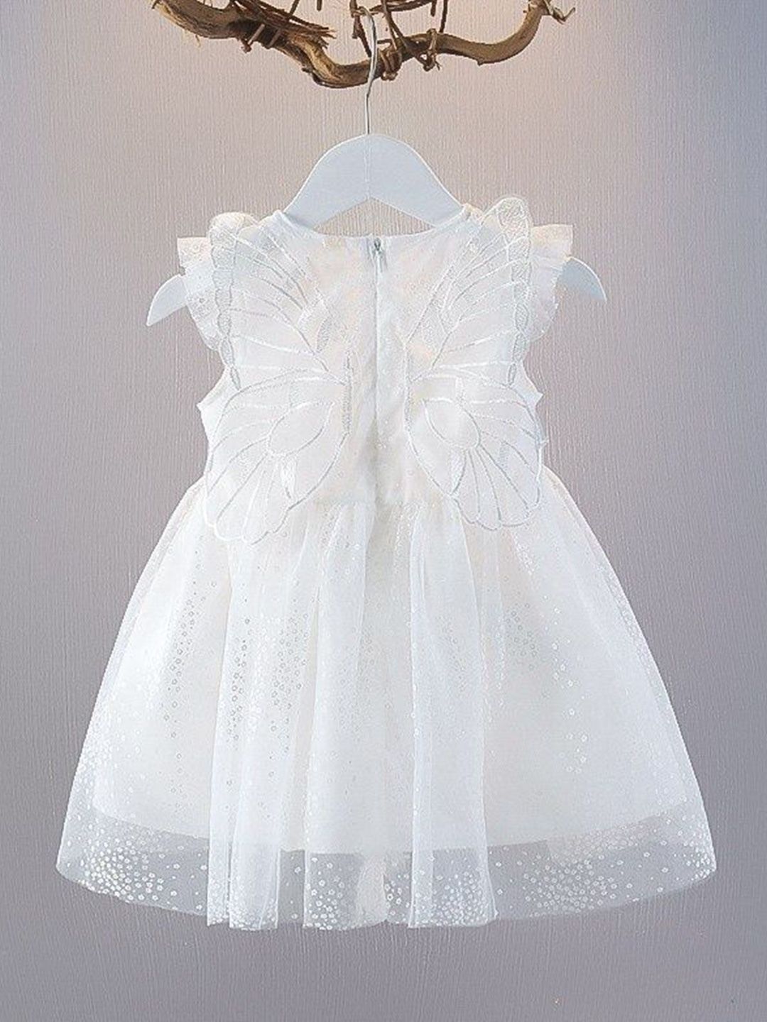 YK Girls Embellished Cotton Fit & Flare Dress