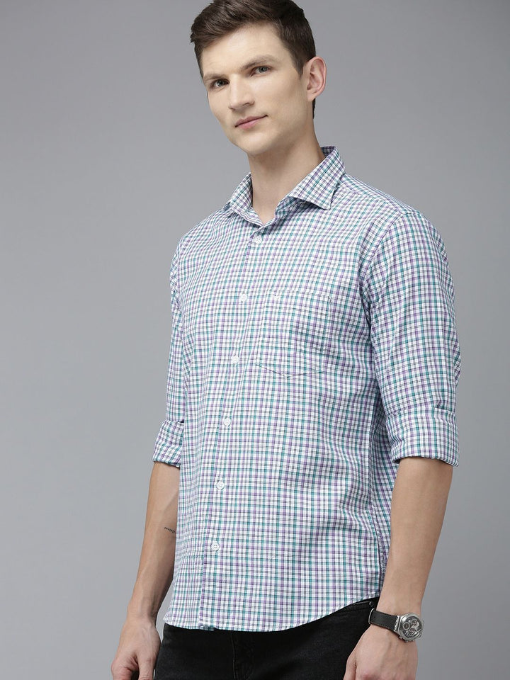 Park Avenue Slim Fit Pure Cotton Checked Casual Shirt