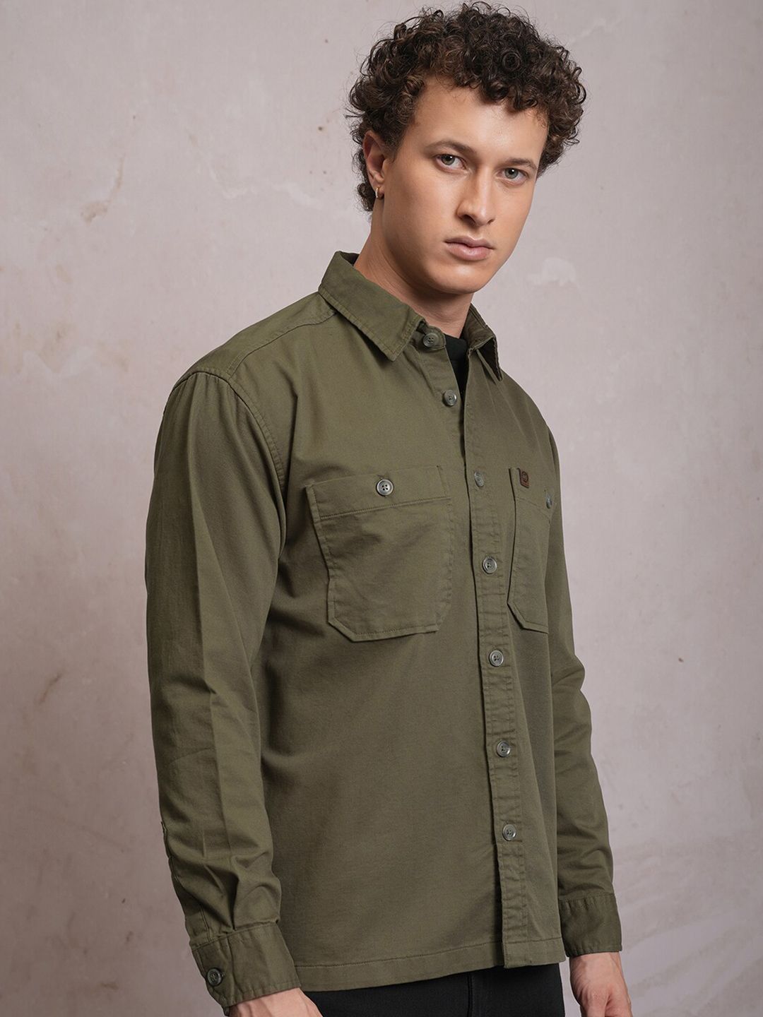 LOCOMOTIVE Premium Washed Dobby Textured Utility Pocket Overshirt