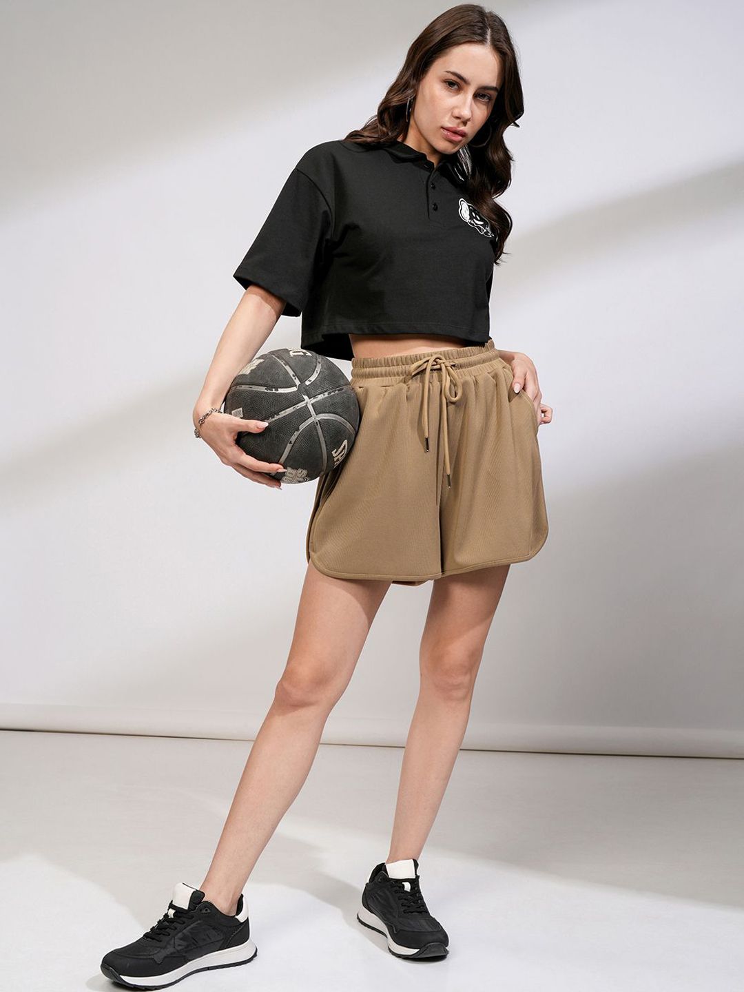 Tokyo Talkies Women Solid Mini Shorts