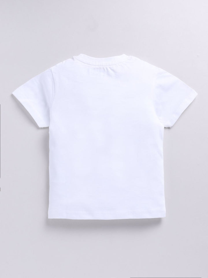 Happy Faces Boys Pure Cotton Typography & Graphic Printed T-shirt