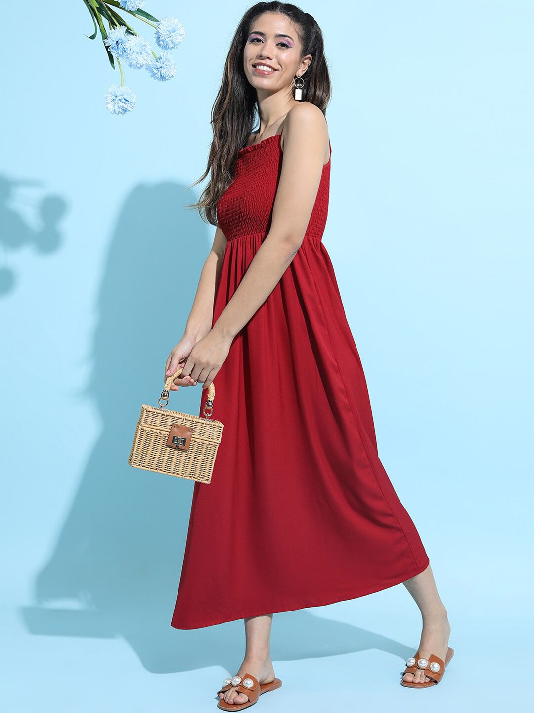 Tokyo Talkies Women Gorgeous Red Solid Dress