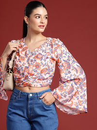 all about you Floral Printed Flared Sleeve Regular Top