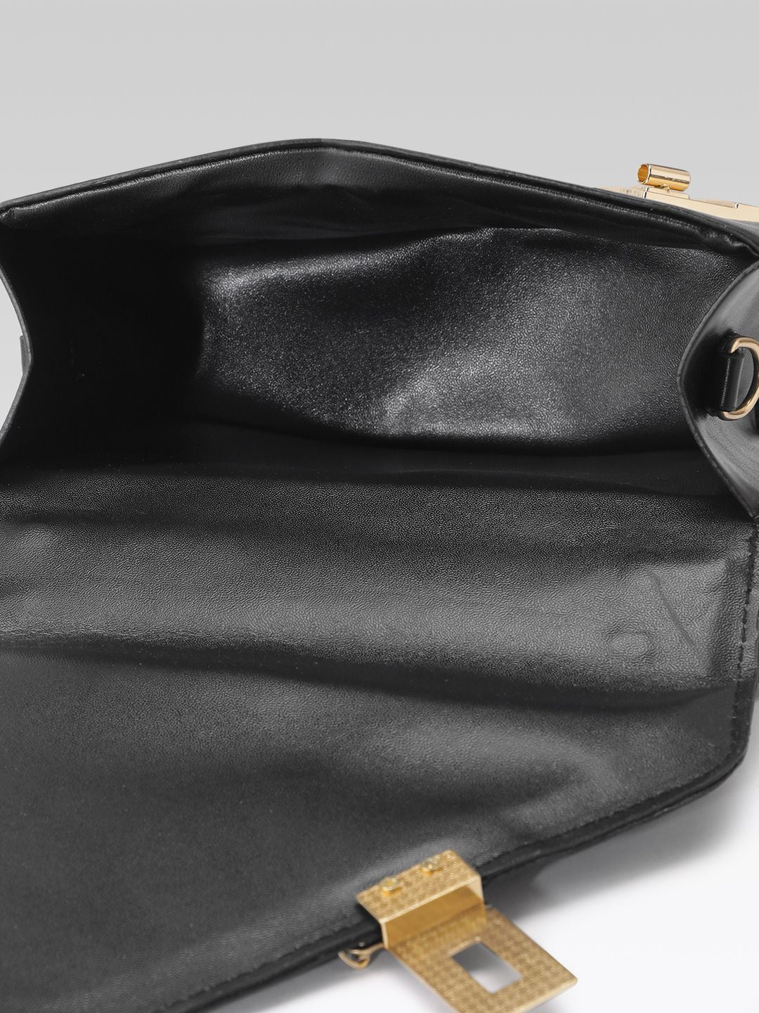 DressBerry Quilted Structured Satchel Bag