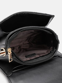DressBerry Quilted Structured Satchel Bag