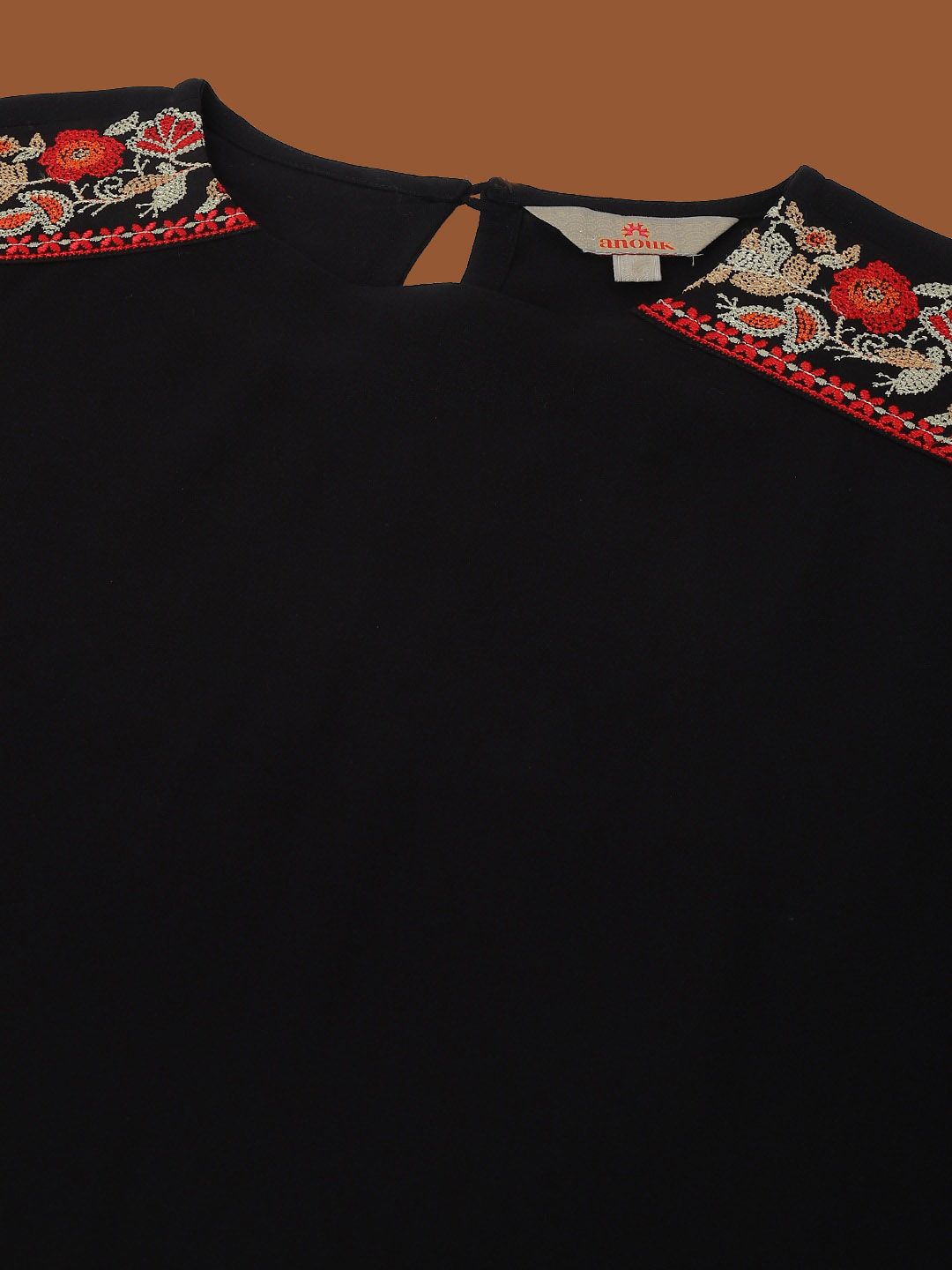 Anouk Ethnic Motifs Embroidered A-Line Kurta
