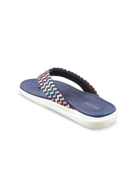 Mochi Women Blue Printed Open Toe Flats