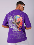 The Indian Garage Co Men Back Printed Boxy Oversized Pure Cotton T-shirt