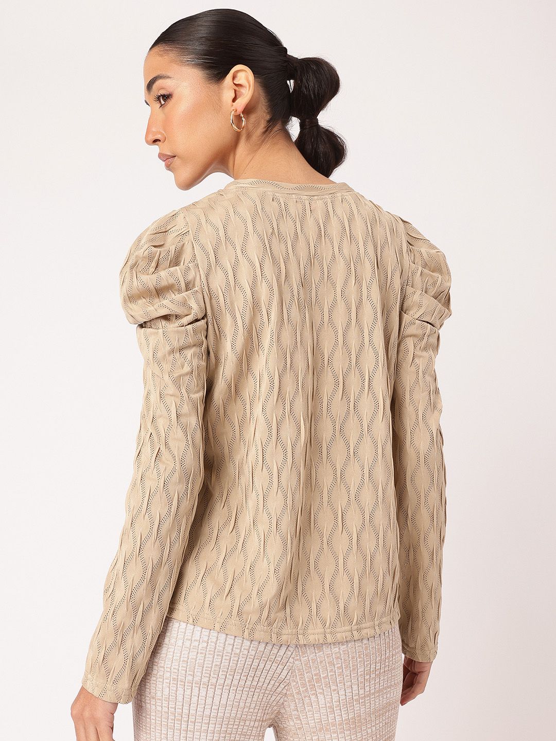 DressBerry K-Style Staple Open-Knit Textured Top