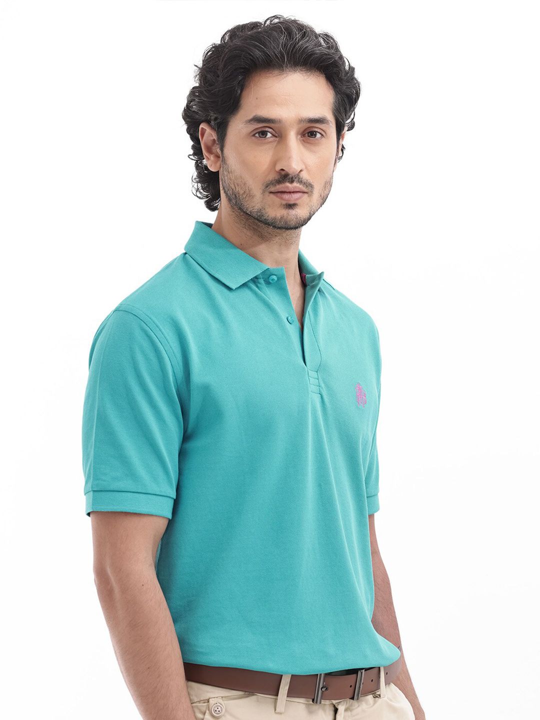 RARE RABBIT Men Paret-Bright Regular Fit Polo Collar T-Shirt