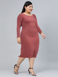 Tokyo Talkies Rose Bodycon Midi Dress
