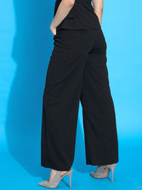 SASSAFRAS worklyf Women Straight Fit High-Rise Trousers