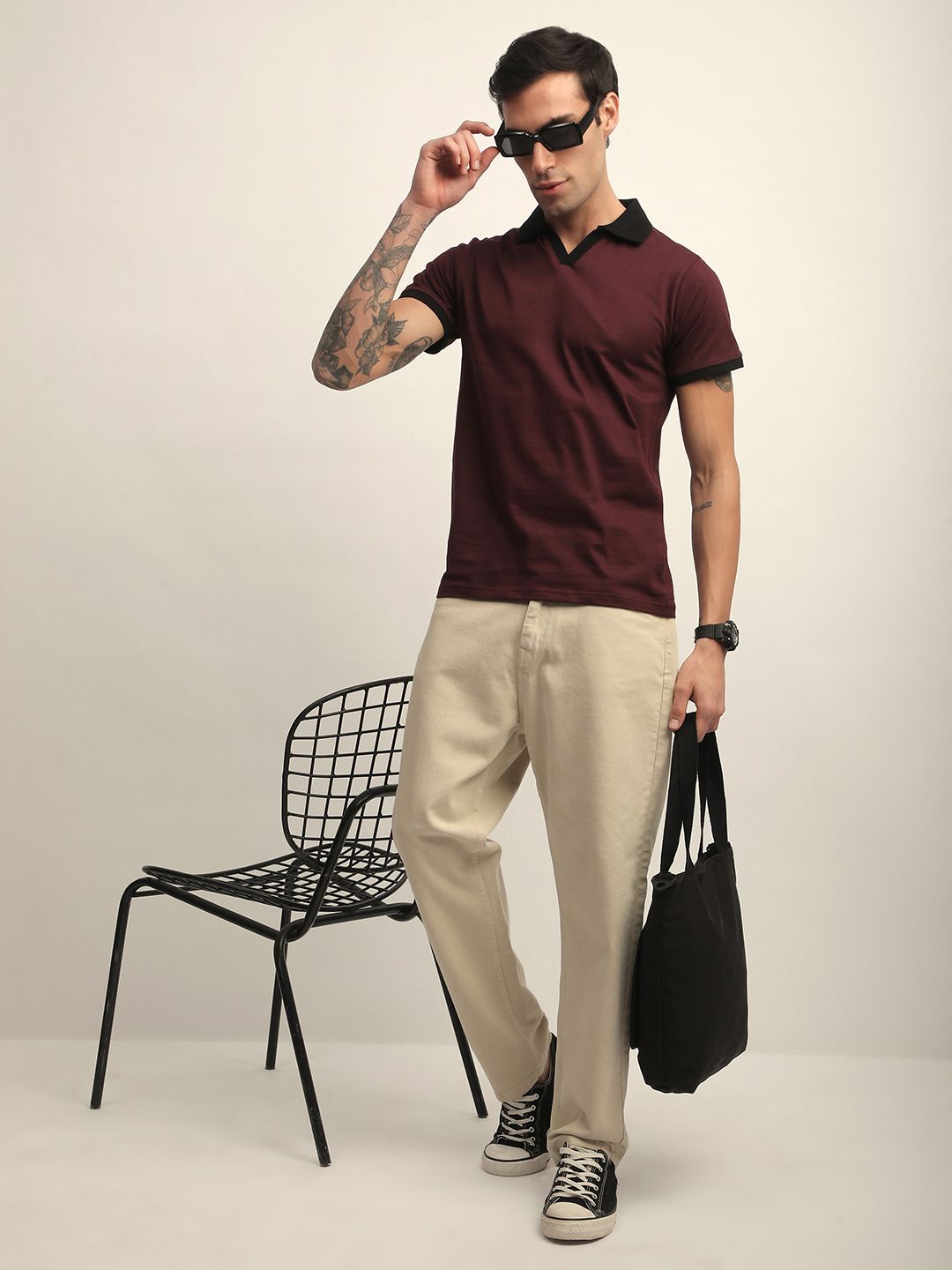 DILLINGER Men Short Sleeve Regular Fit Solid Polo Tshirt
