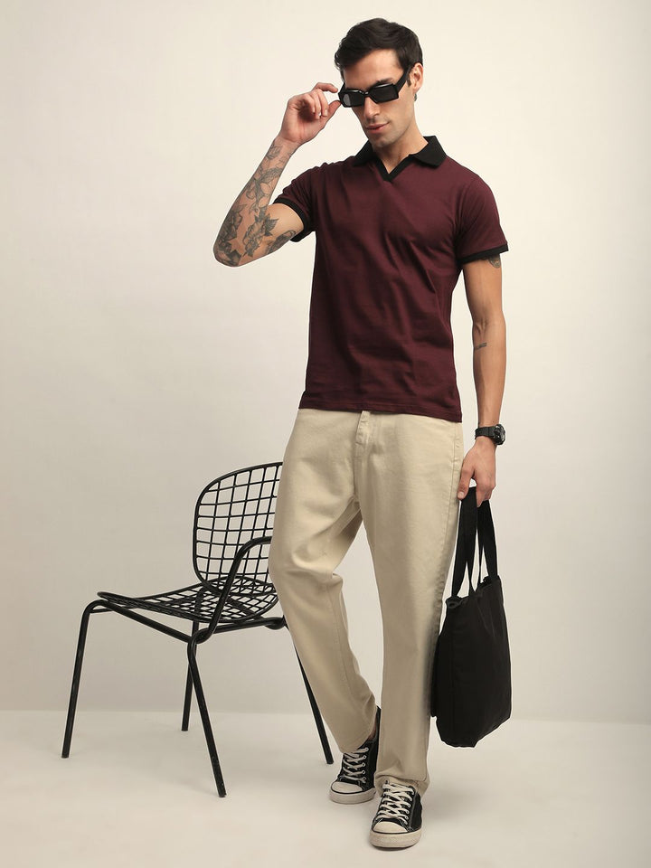 DILLINGER Men Short Sleeve Regular Fit Solid Polo Tshirt