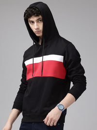 Park Avenue Striped Hooded Slim Fit Sweatshirt