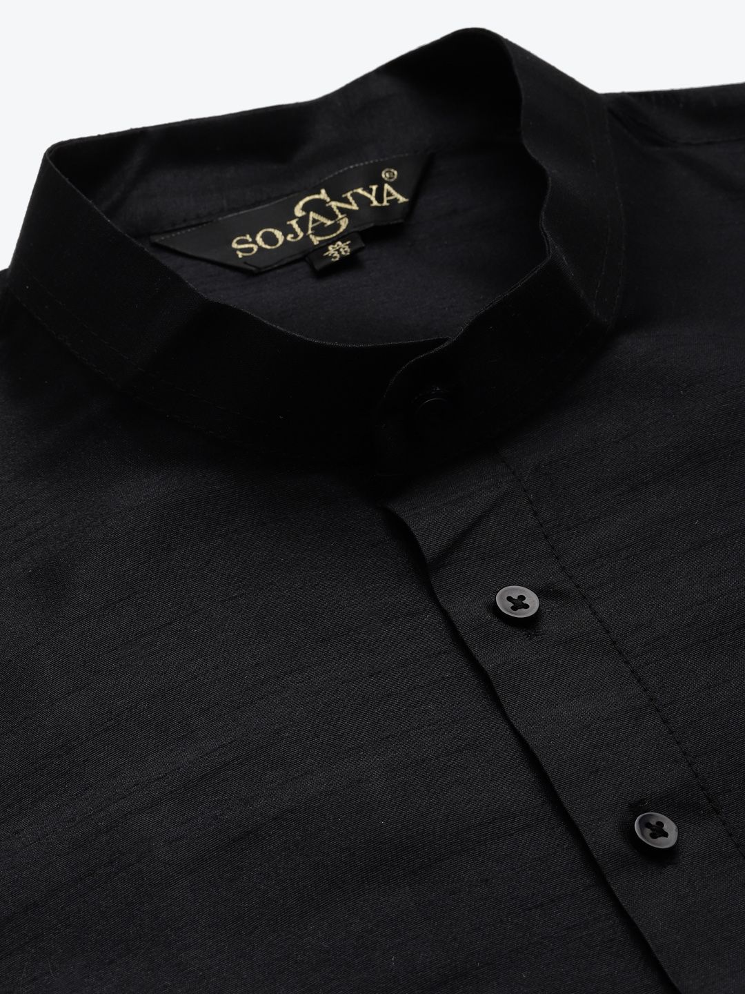 SOJANYA Men Green & Black Ethnic Motifs Jacquard Kurta and Churidar with Nehru Jacket