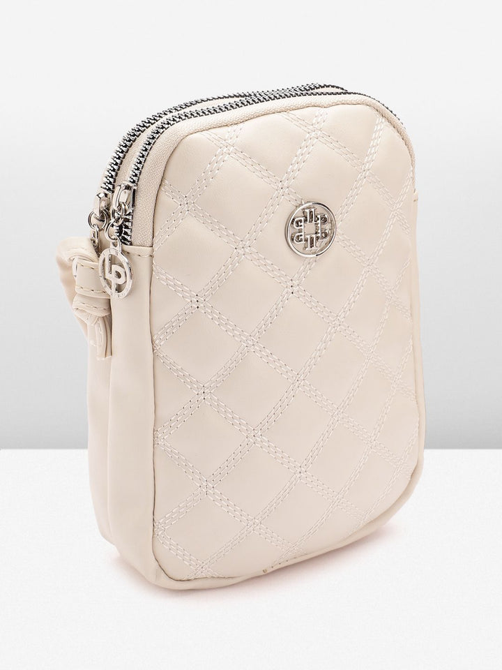 Lino Perros Structured Sling Bag with Quilted Detail