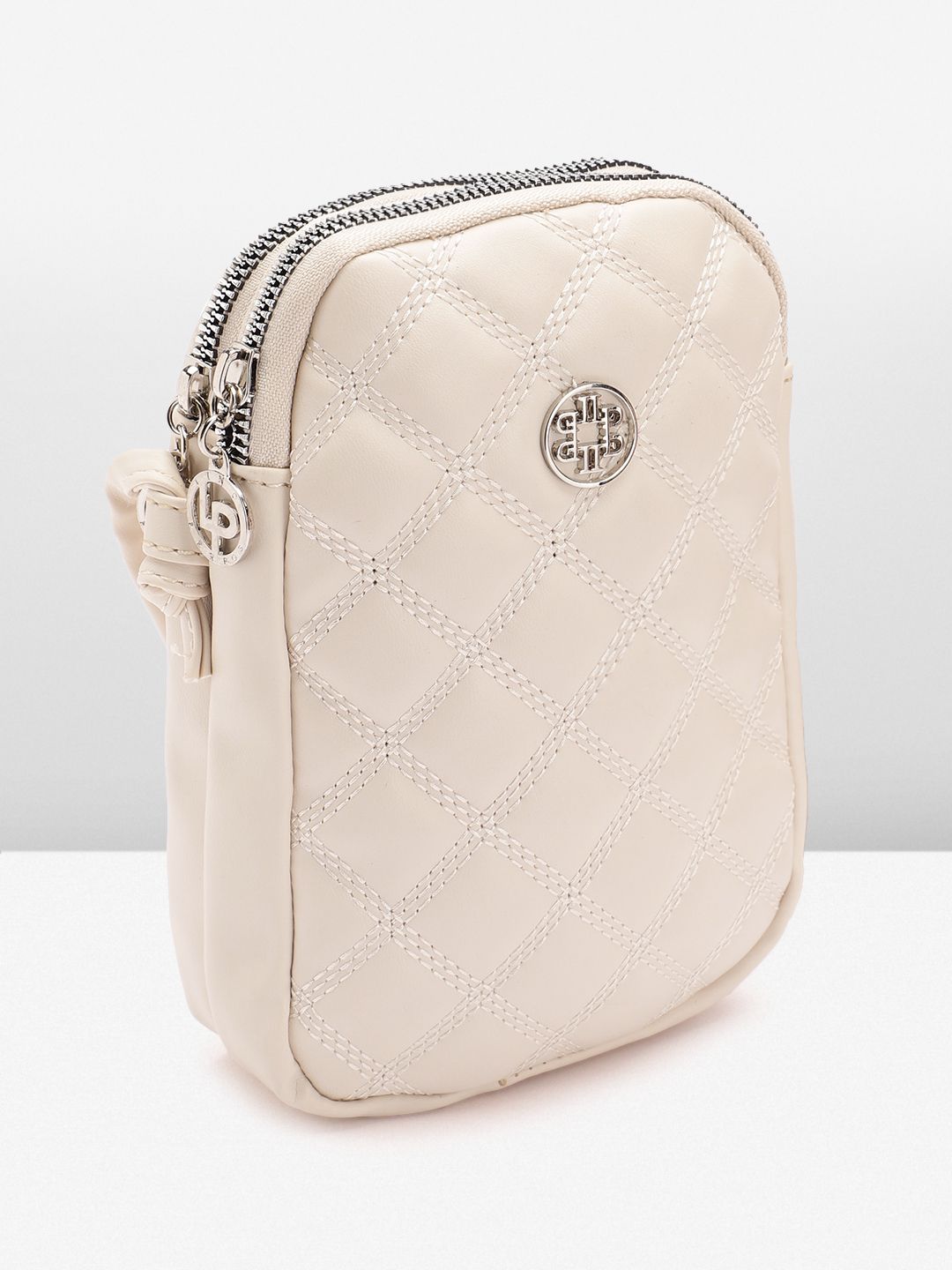 Lino Perros Structured Sling Bag with Quilted Detail