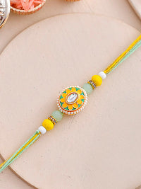 Voylla Men Faux Pearls Embellished Thread  Rakhi