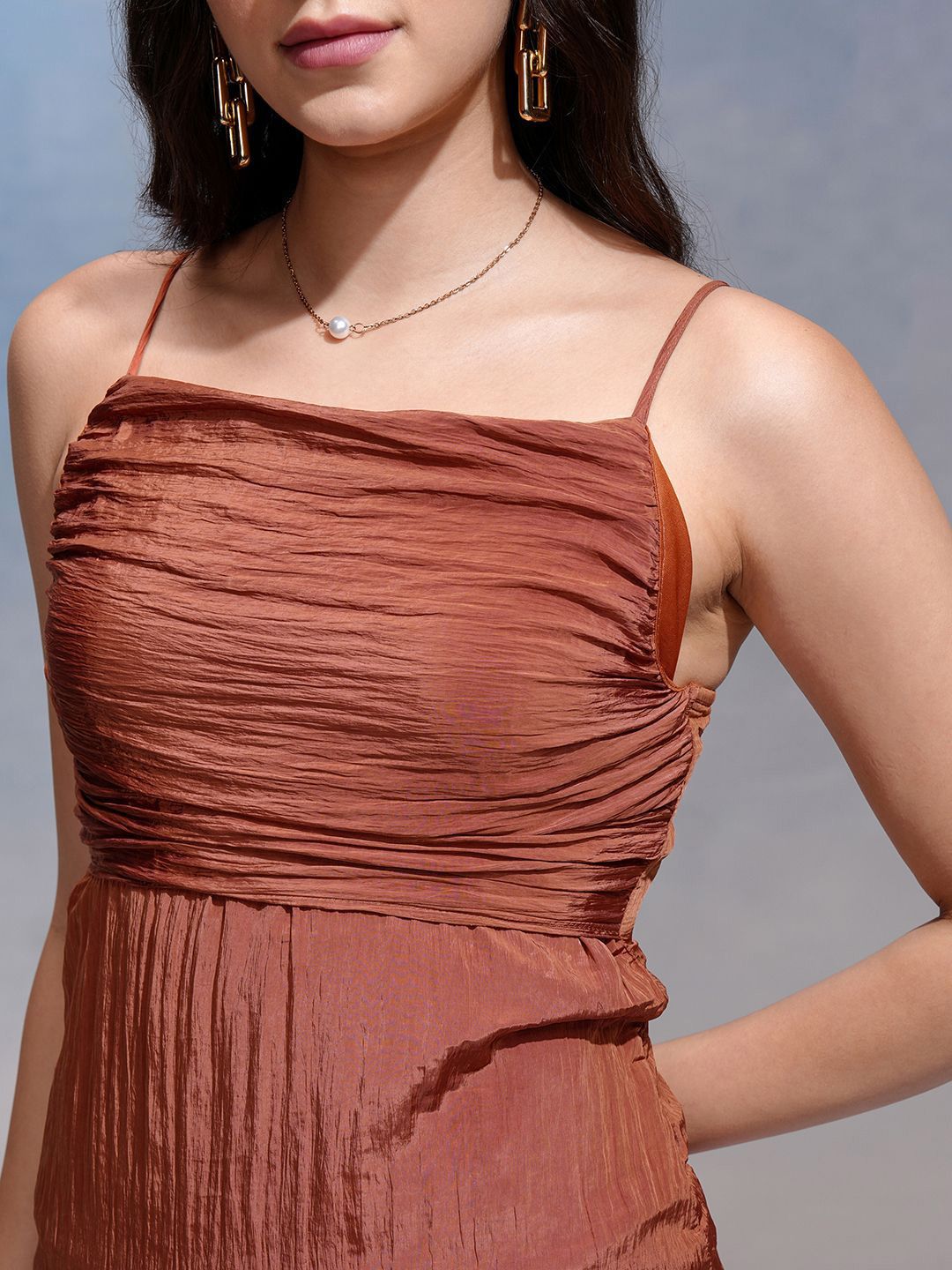 ESPYR By Tokyo Talkies Women Shoulder Straps Sheath Midi Dress