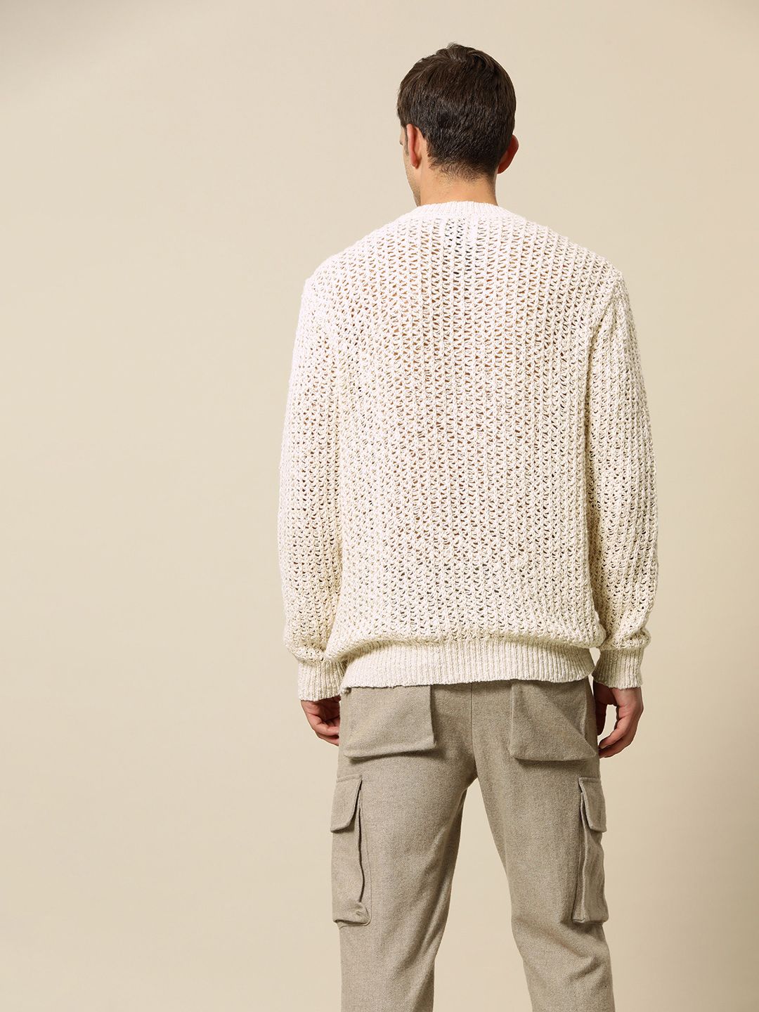 Mr Bowerbird Premium Knitted Crochet Cotton Relaxed Fit Pullover