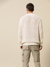 Mr Bowerbird Premium Knitted Crochet Cotton Relaxed Fit Pullover