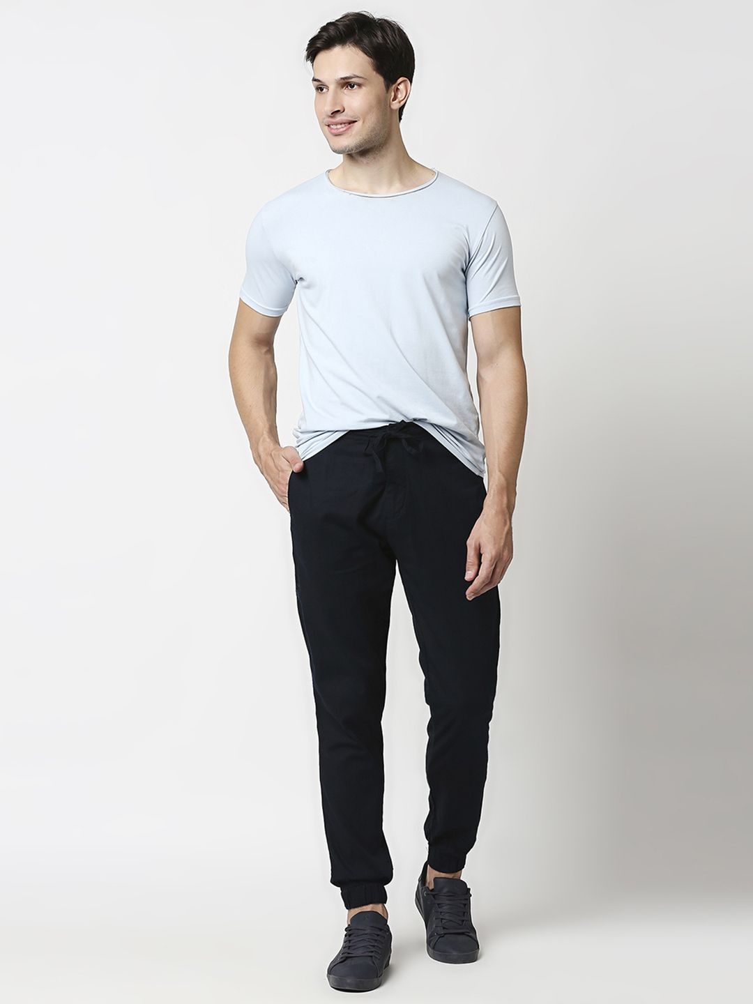 Bewakoof Men Navy Blue Joggers