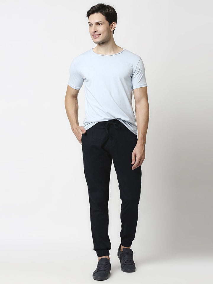 Bewakoof Men Navy Blue Joggers