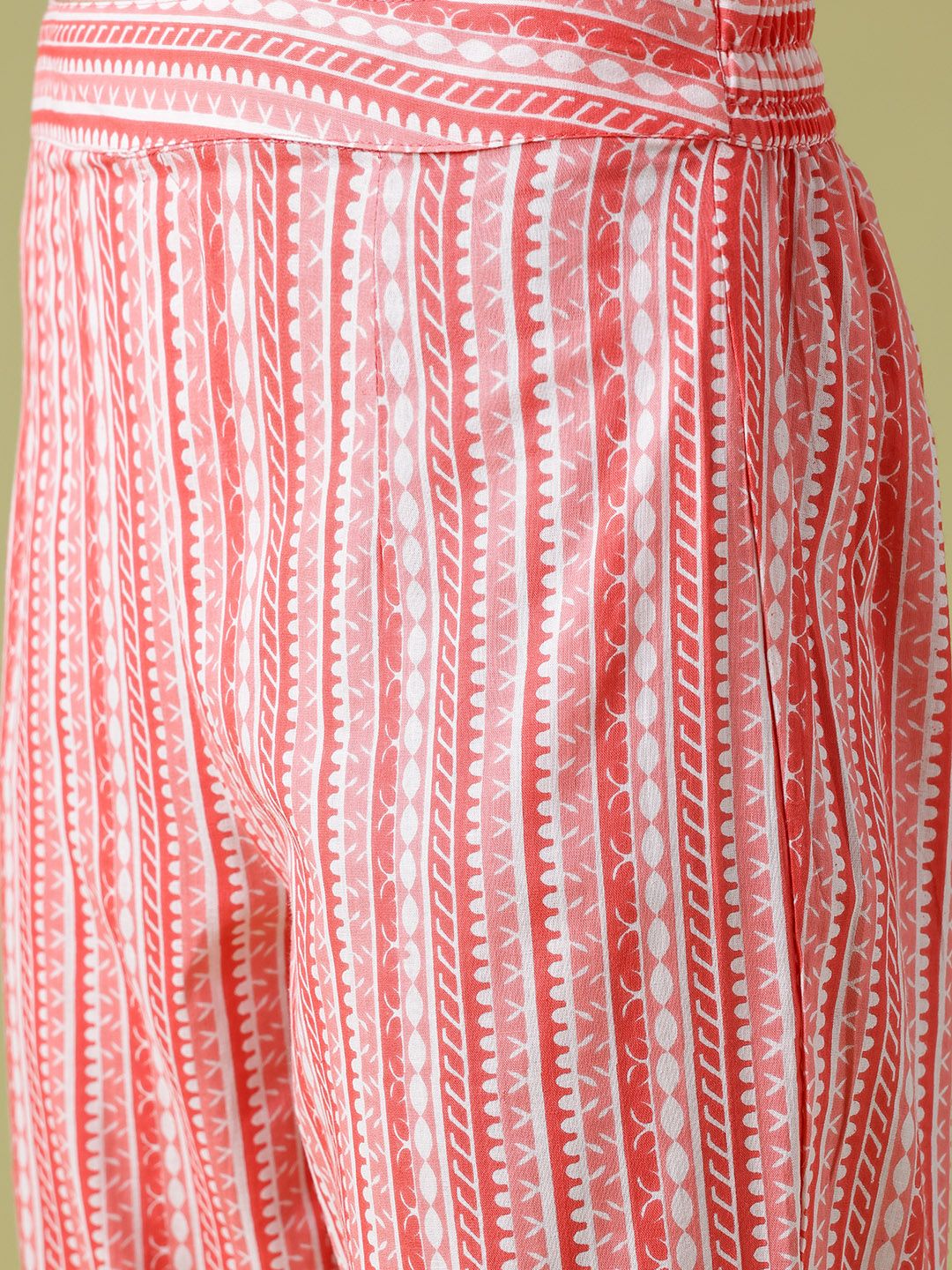 Anouk Floral Print Pure Cotton Kurta with Trousers & Dupatta