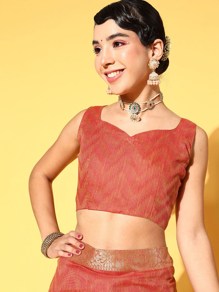 Saree mall Geometric Saree with Woven Design Border