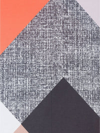 Cortina Orange & White Geometric Printed 1-Seater Sofa Cover