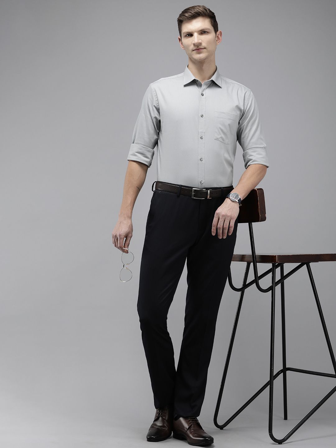 Park Avenue Slim Fit Opaque Cutaway Collar Formal Shirt
