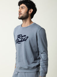 RARE RABBIT Men Fern Slim Fit Embroide Sweatshirt