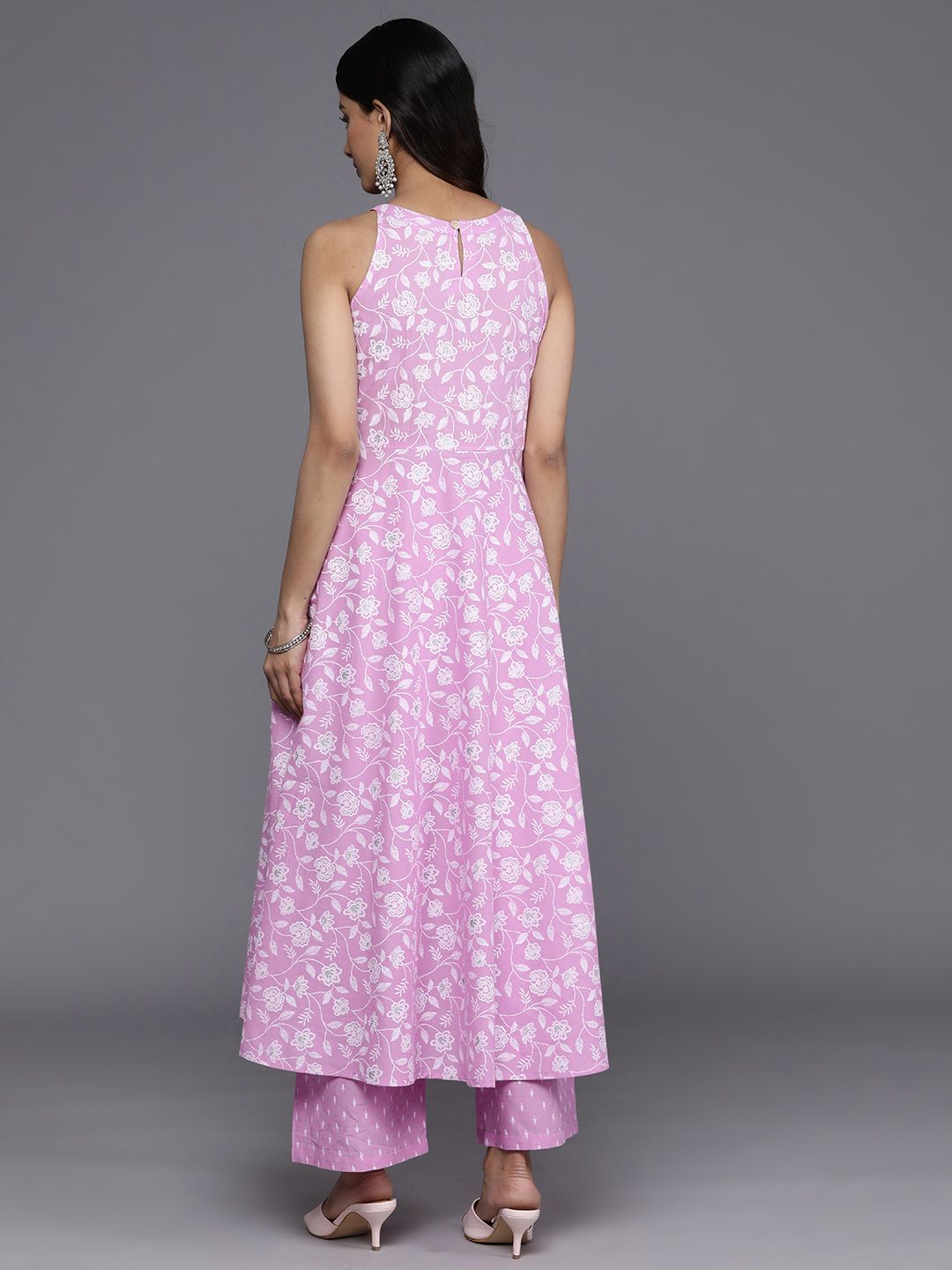 Varanga Floral Printed Regular Pure Cotton Kurta with Trousers