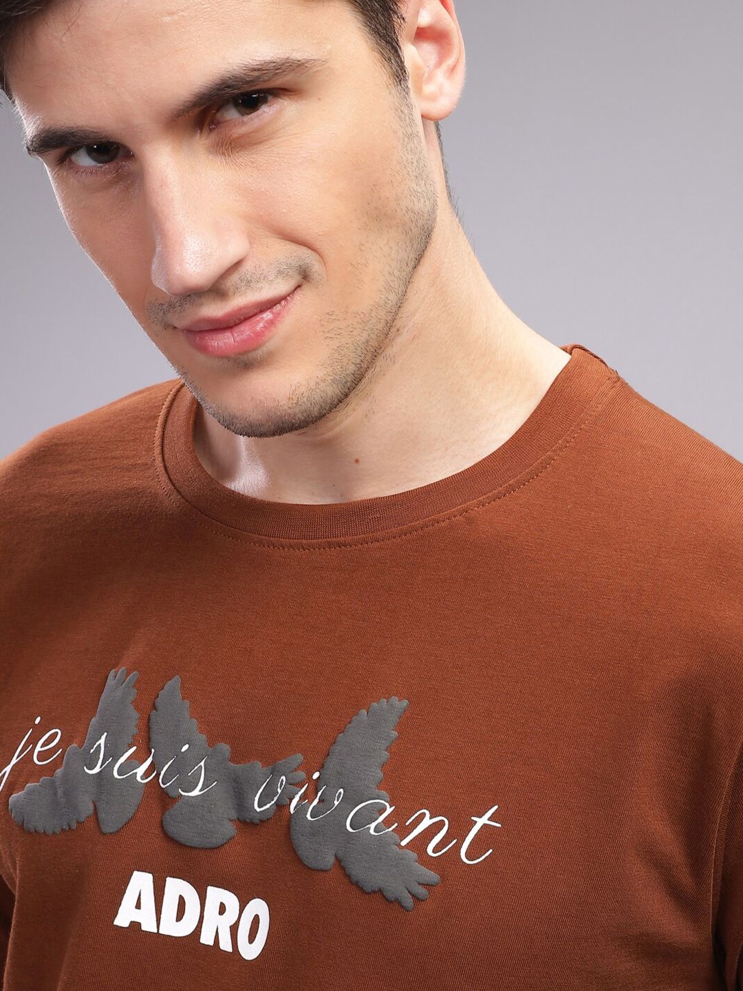 ADRO Men Varsity Printed T-shirt