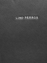Lino Perros Black Solid Faux Leather Laptop Bag