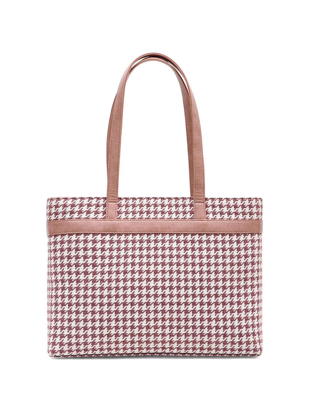 Berrylush Checked Structured Handheld Bag