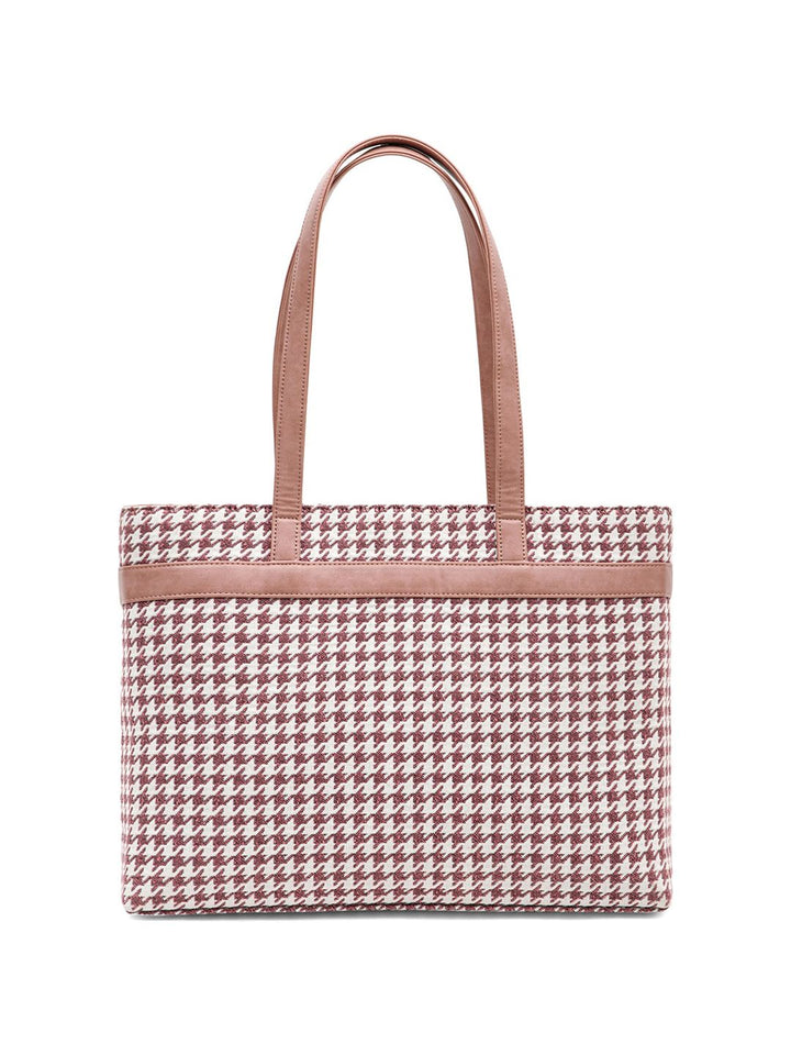 Berrylush Checked Structured Handheld Bag