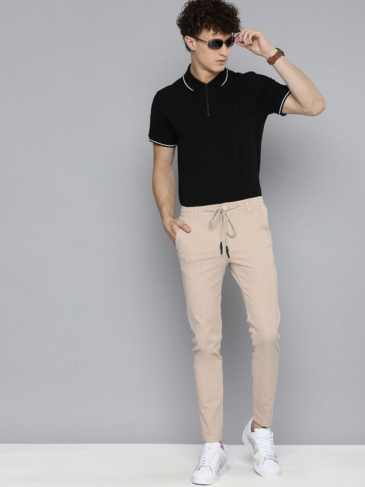 The Indian Garage Co Men Slim Fit Chinos Trousers