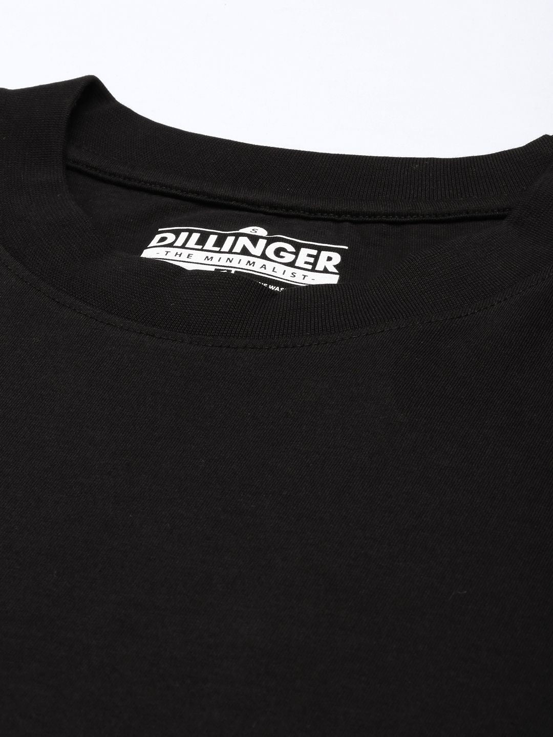 DILLINGER Women Black Loose Pure Cotton T-shirt