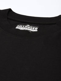 DILLINGER Women Black Loose Pure Cotton T-shirt