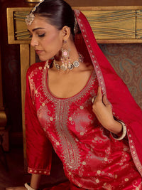 Indo Era Women Embroidered Regular Kurta with Trousers & With Dupatta