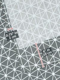 Story@home Grey & White Geometric Room Darkening Long Door Curtain