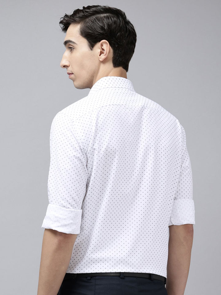 Park Avenue Slim Fit Geometric Printed Formal Shirt