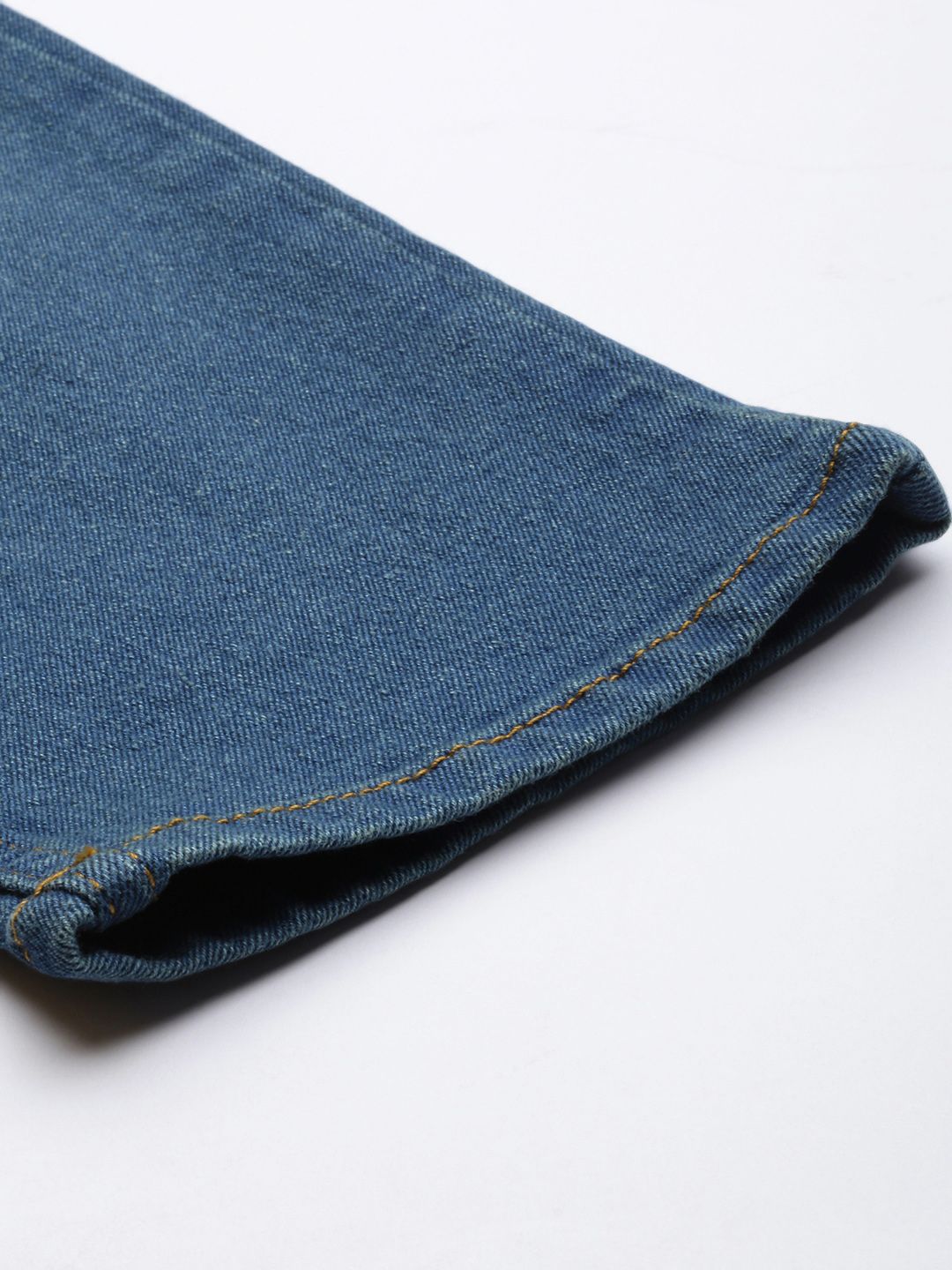 The Indian Garage Co Men Blue Slim Fit Heavy Fade Stretchable Jeans
