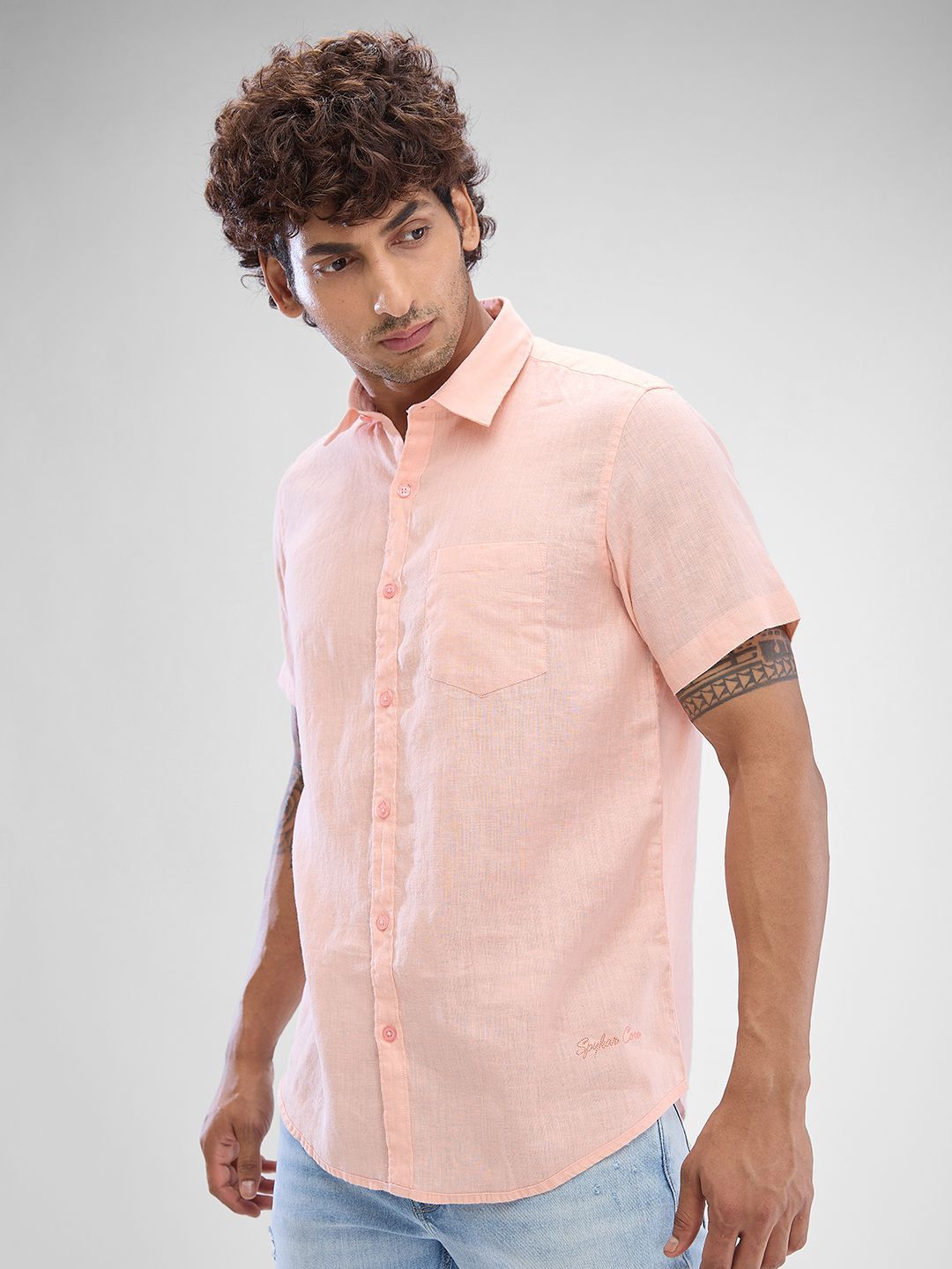 SPYKAR Men Slim Fit Opaque Casual Shirt