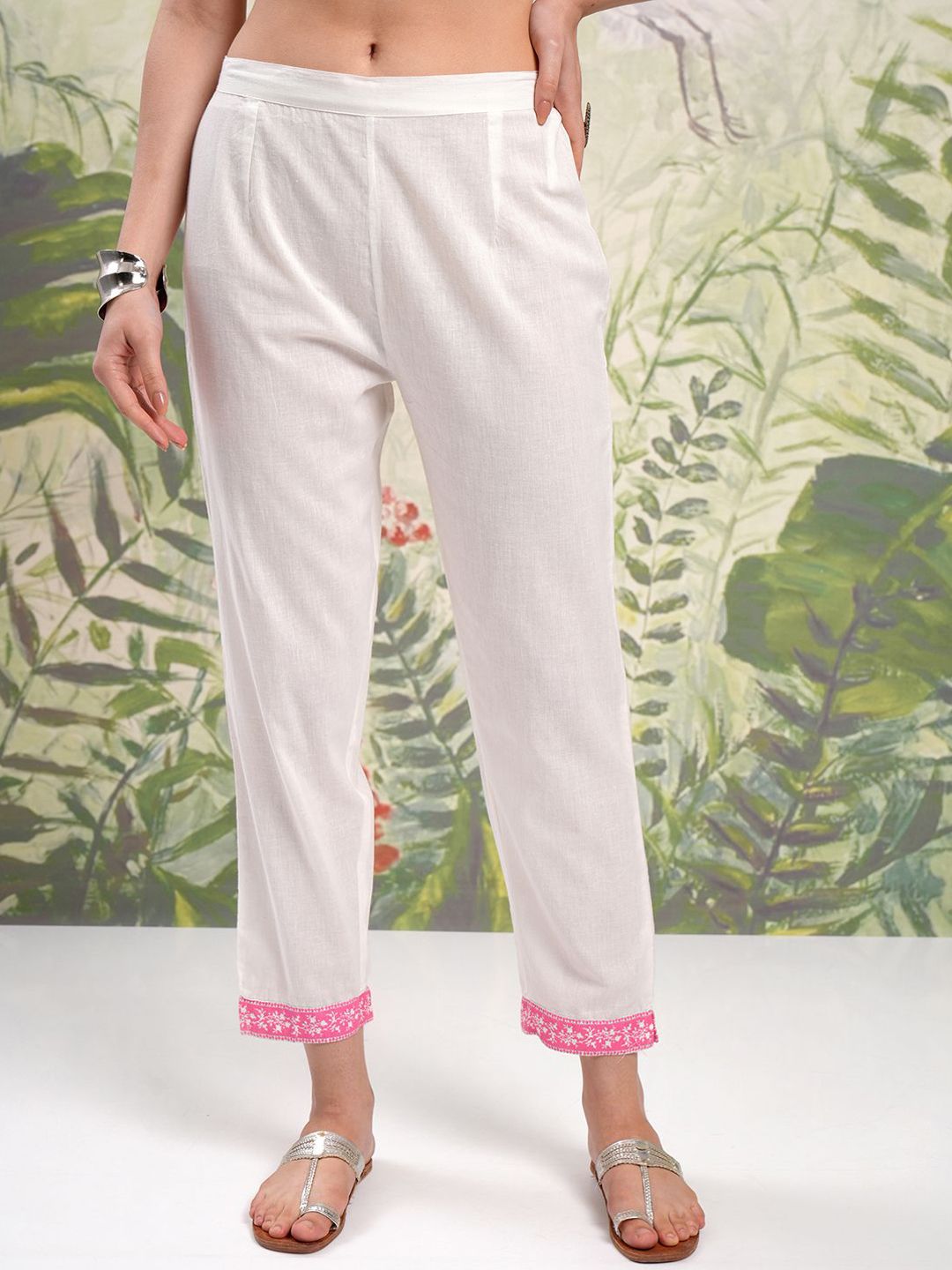 Vishudh Floral Printed Regular Pure Cotton Kurta with Trouser & Dupatta
